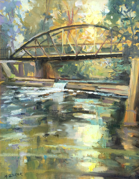 The Footbridge 14×11 – Leonard Mizerek – Marine Artist