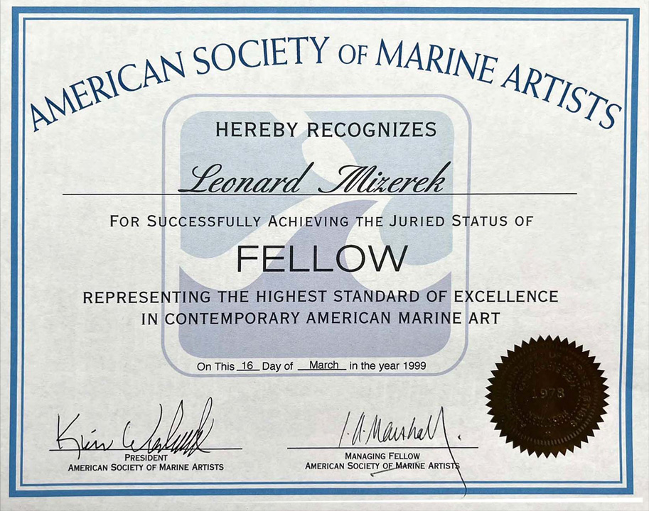 American Society of Marine Artists Fellow