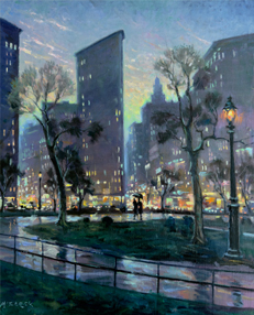 City Lights Near the Flatiron 20x16