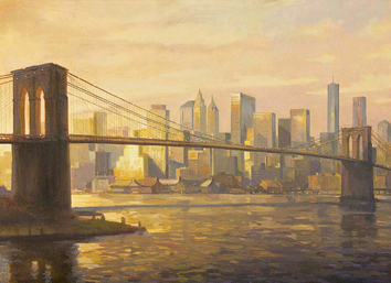 Sunset at Brooklyn Bridge