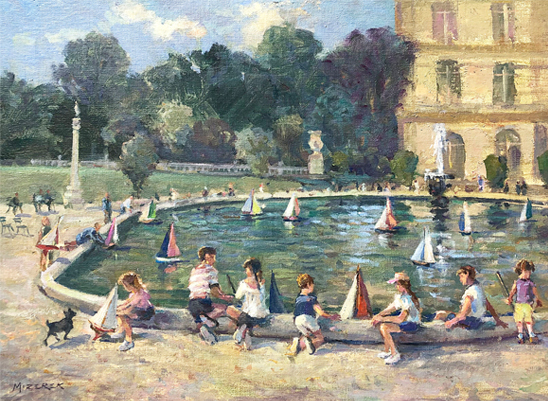 Children Playing In Park Lux 12x16