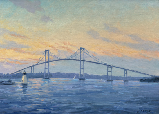 Dusk On Newport Harbor 12x16
