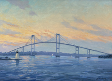 Dusk On Newport Harbor 12x16
