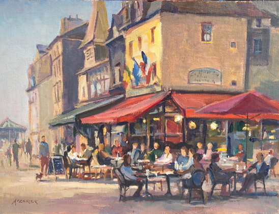 Honfleur Cafe Fun 12x16