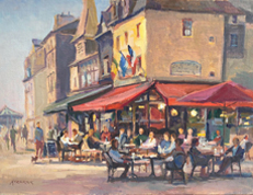 Honfleur Cafe Fun 12x16