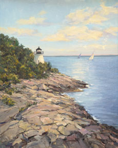Summer At Castle Hill Light 20x16