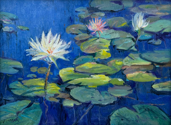Water Lillies In Bloom 12x16