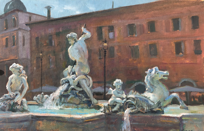 Piazza Navona Rome 12x18