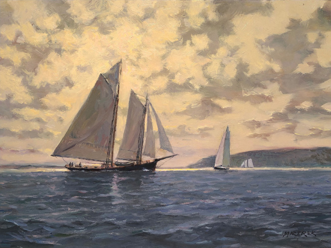 Schooners Gather 9x12