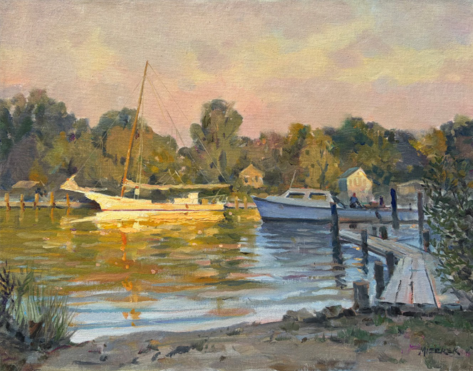 Breaking Dawn On The Harbor 14x18