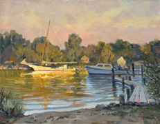 Breaking Dawn On The Harbor 14x18
