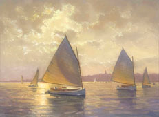 Catboats Off Nantucket 18x24