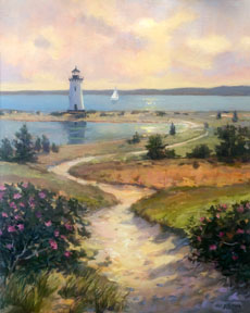 Morning At Edgartown Light 20x16