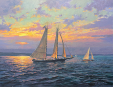 Sunset Sailing 11x14